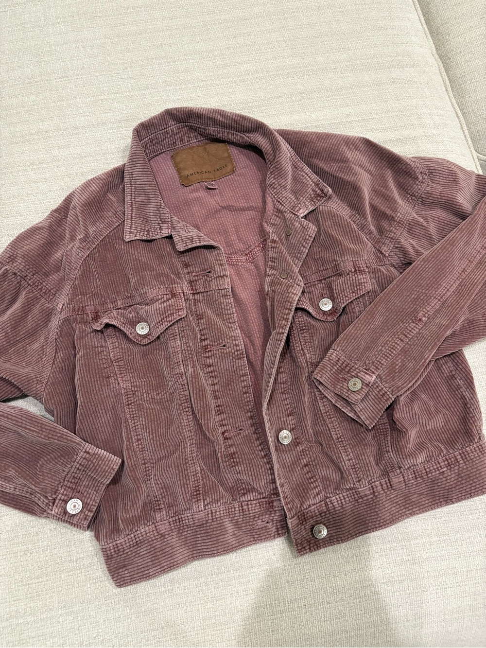American Eagle Outfitters Corduroy Jacket in Dusty Mauve - Picture 4 of 7